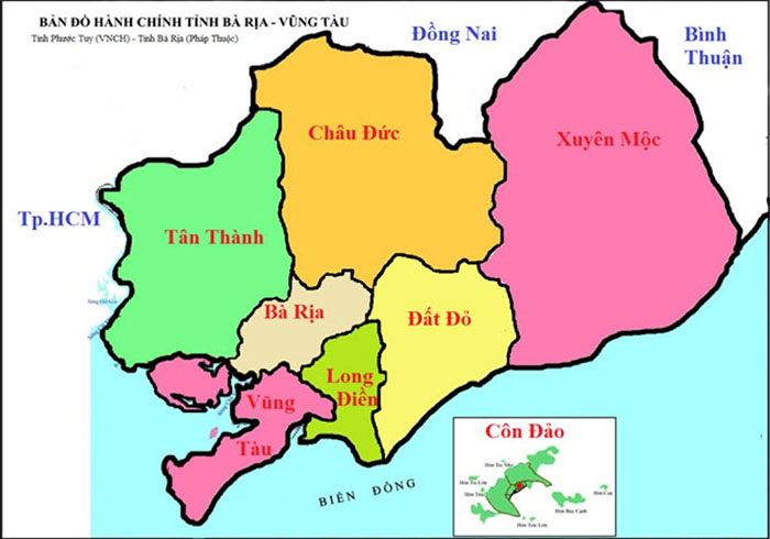 bà rịa vũng tàu giáp tỉnh nào