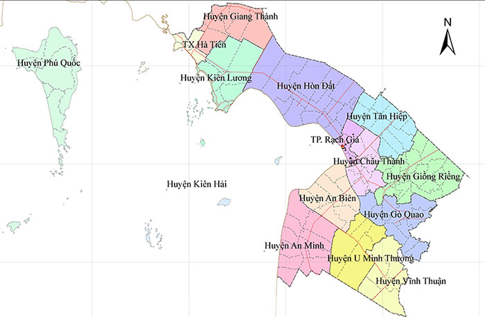 kiên giang có mấy thành phố