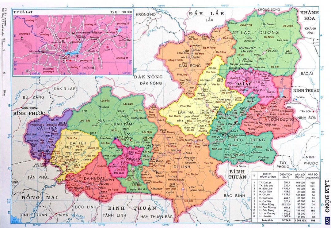 lâm đồng có bao nhiêu huyện thành phố