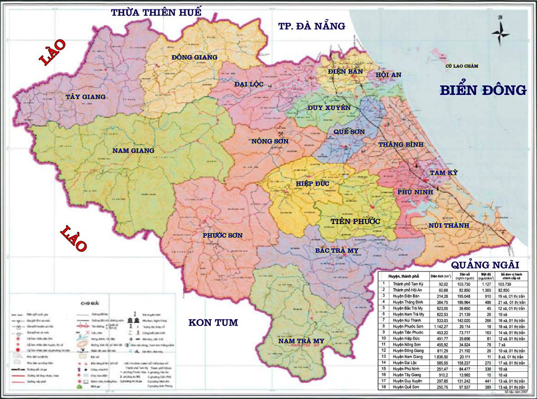 quảng nam có bao nhiêu huyện