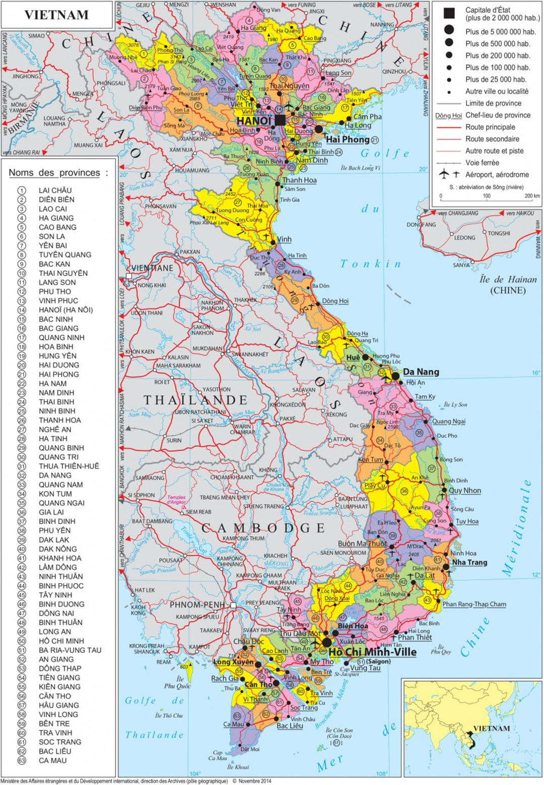 danh sách thành phố việt nam