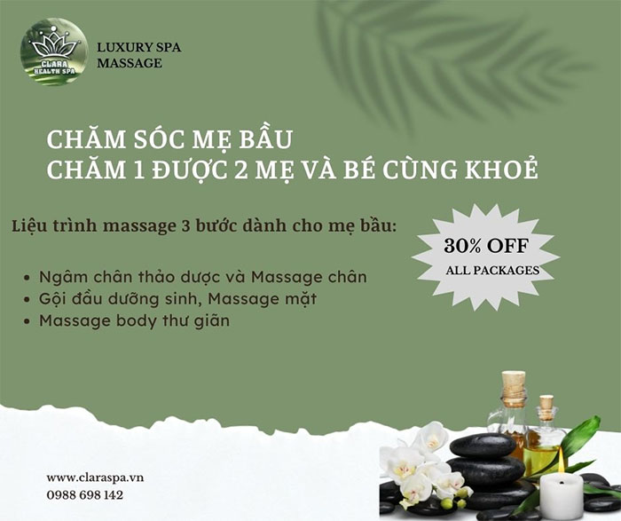 Clara Health Spa cho bà bầu ở Thủ Đức